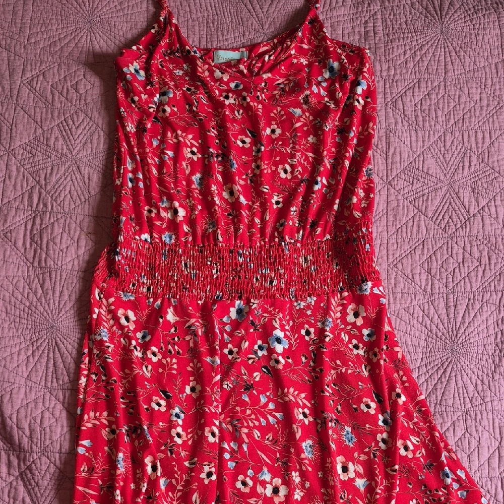 Veronica M Red Floral Dress